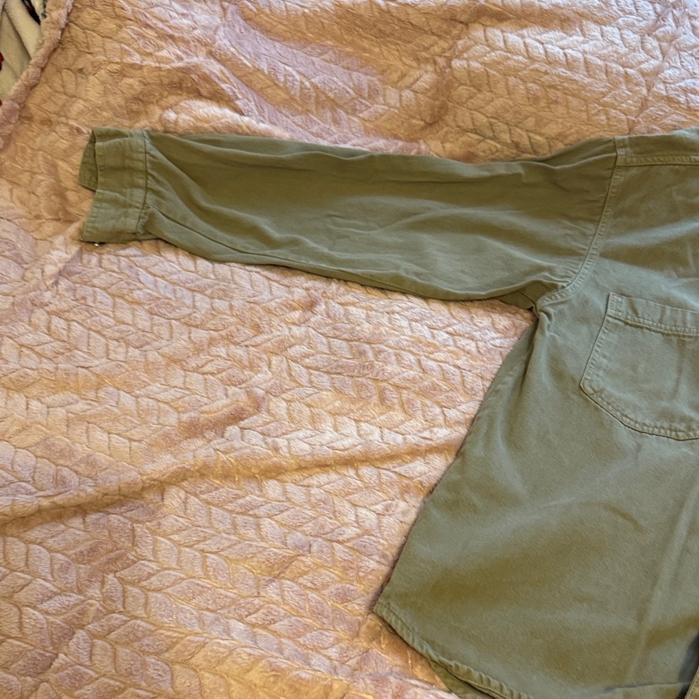 Men's Casual Button Down Shirt - Khaki - Picture 6 of 9